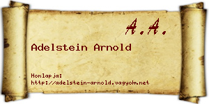 Adelstein Arnold névjegykártya